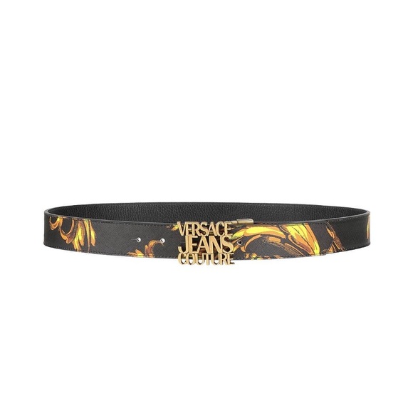 VERSACE JEANS COUTURE Logo- Buckle Leather Belt. NWT - Picture 2 of 4